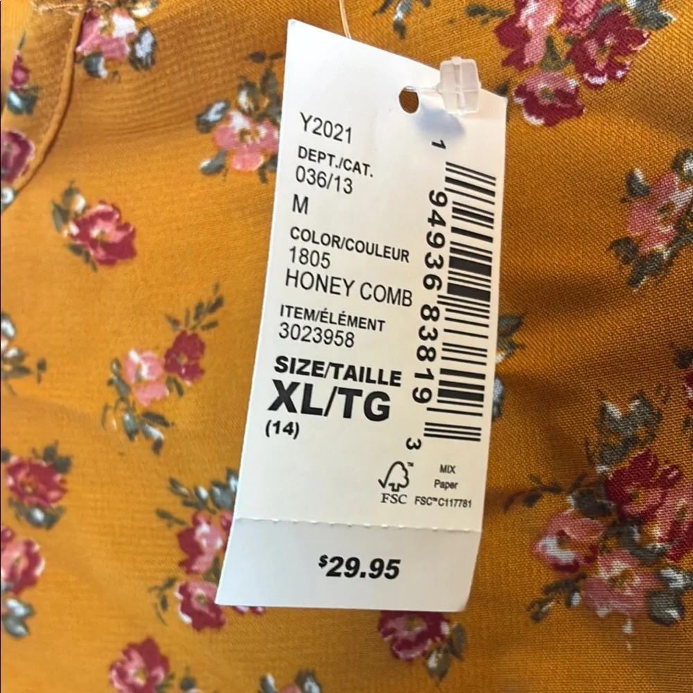 The Children's Place Mustard Floral Kids Blouse